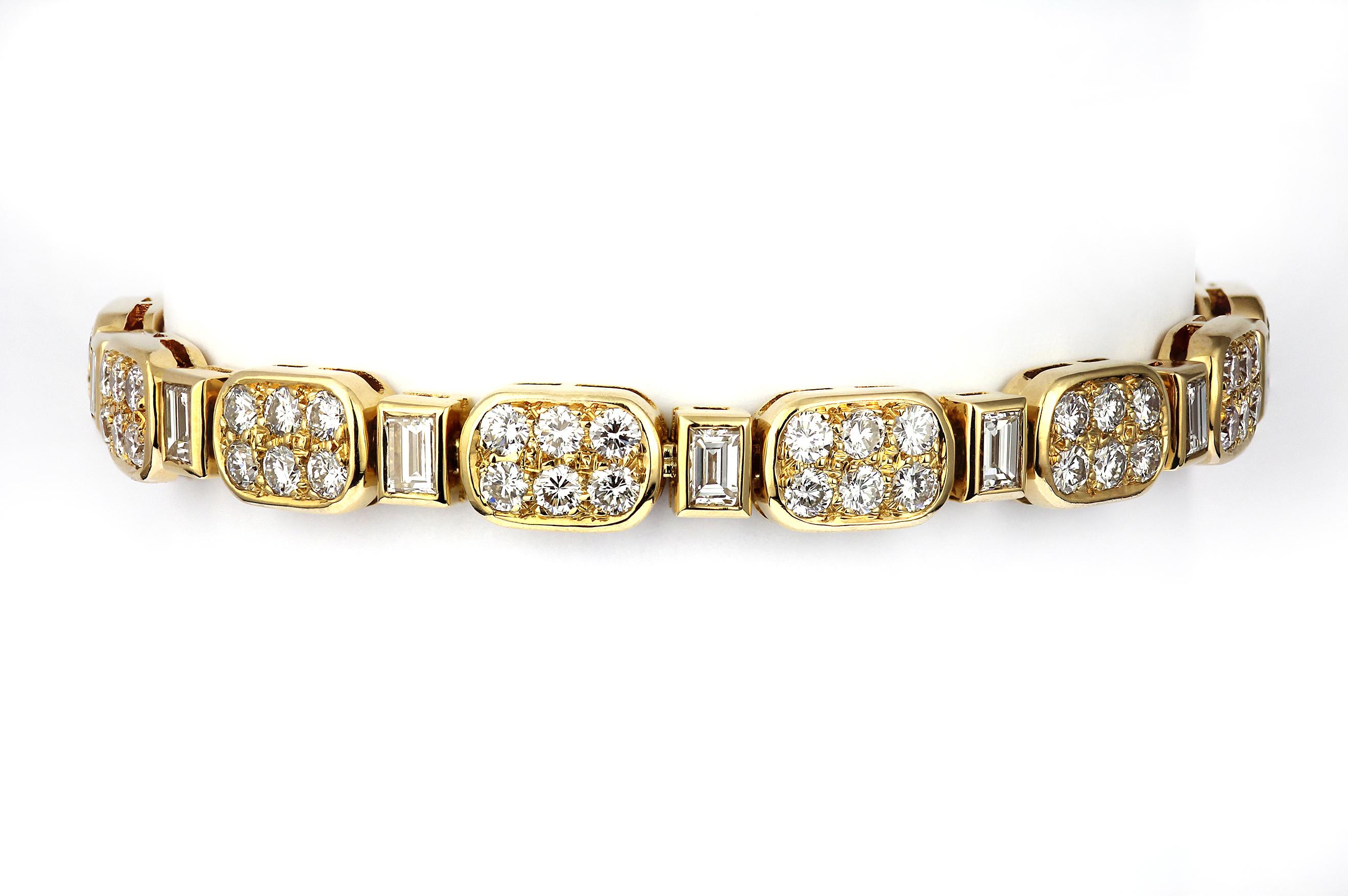 Boucheron, Vintage/Retro Diamond Necklace & Bracelet Set in 18ct Yellow Gold 5