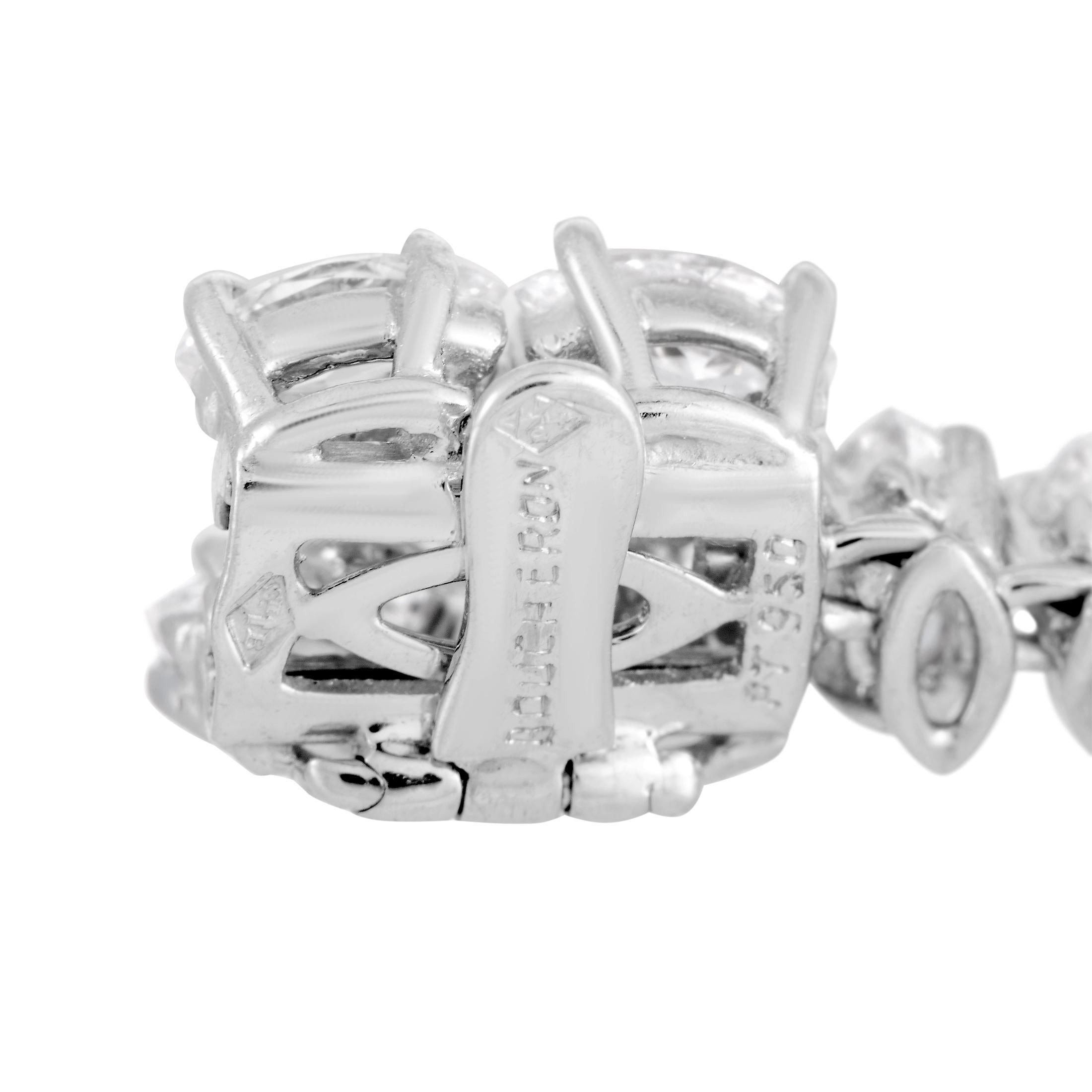 Boucheron Diamond Pave Dangle Pearl White Gold Pendant Necklace 1