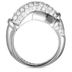Boucheron Diamond Pave White Gold Band Ring
