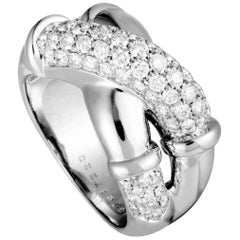 Boucheron Diamond Pave White Gold Band Ring