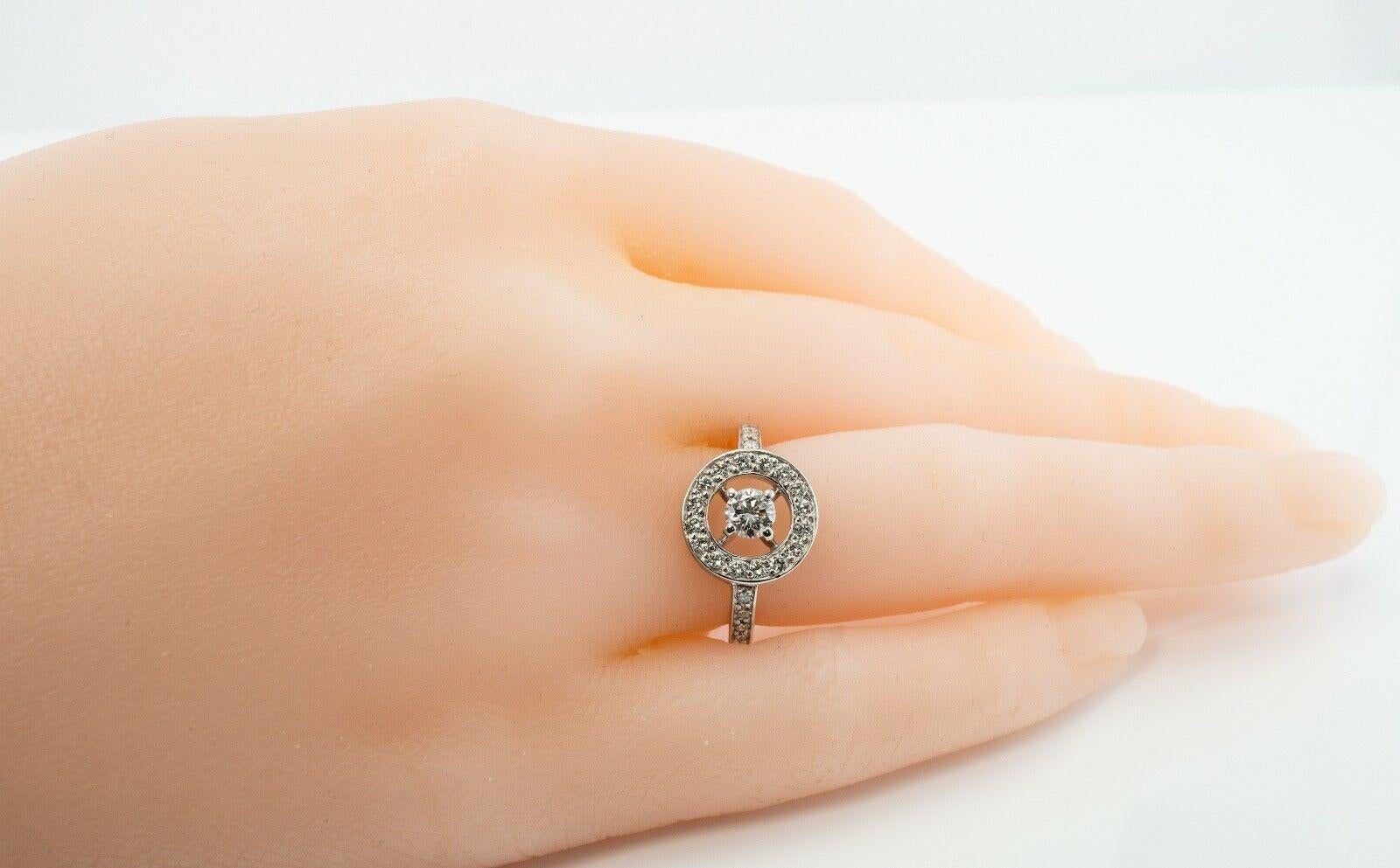 Boucheron Diamond Ring 18K White Gold Circle For Sale 5