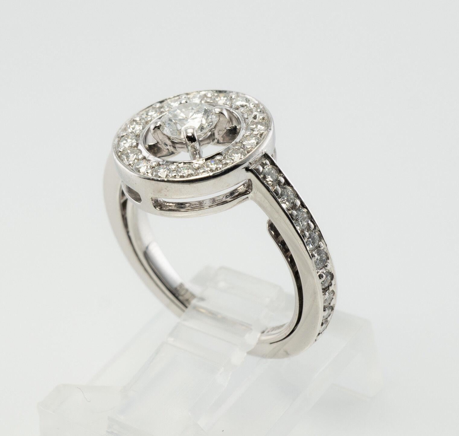 Boucheron Diamond Ring 18K White Gold Circle For Sale 3