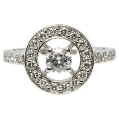 Boucheron Diamond Ring 18K White Gold Circle