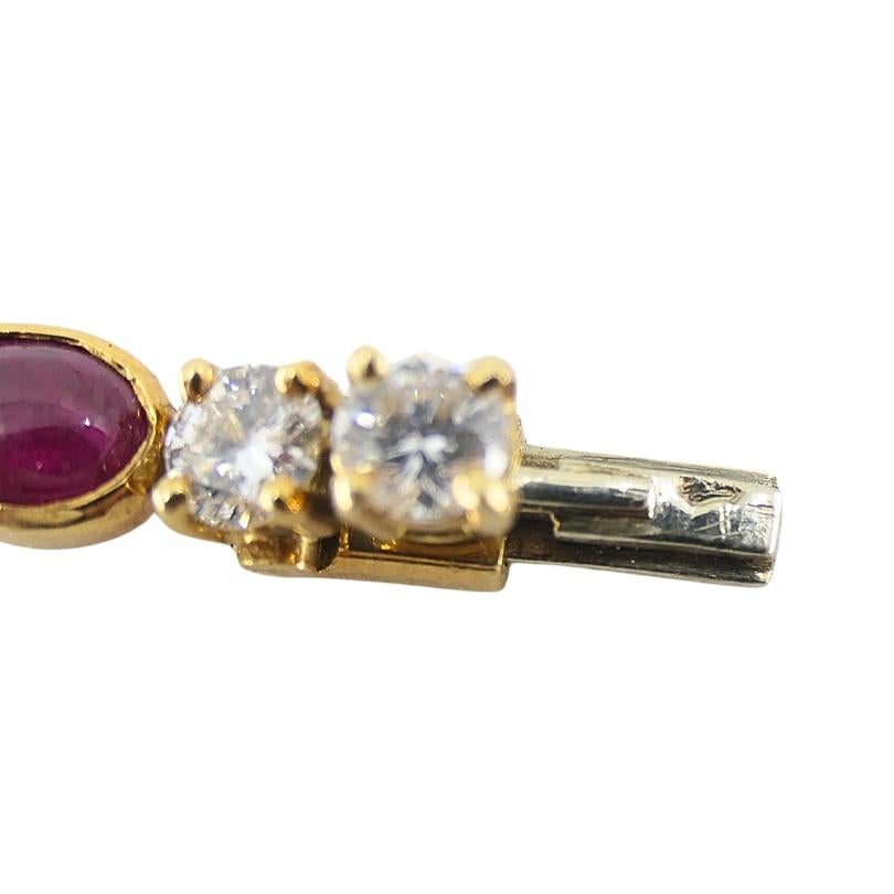 Pulsera de tenis Boucheron de oro de 18 quilates con diamantes y rubíes en venta 5