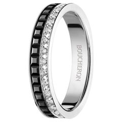 Boucheron Diamond White Gold 18K Quatre Black Edition Wedding Band Ring