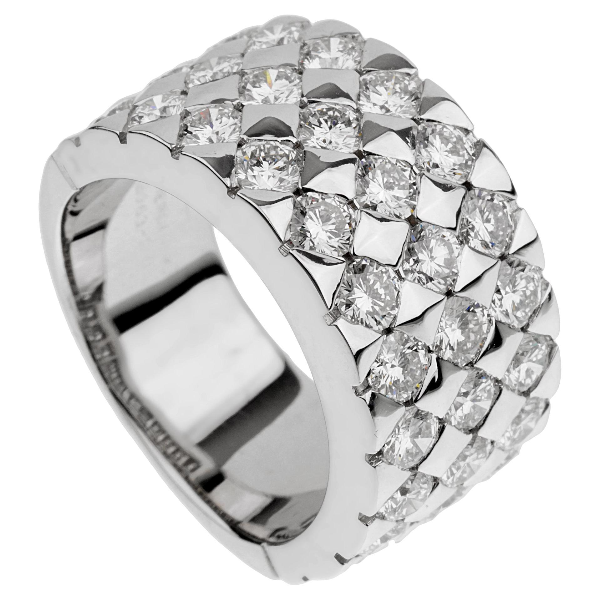 Boucheron Diamond White Gold Band Ring For Sale