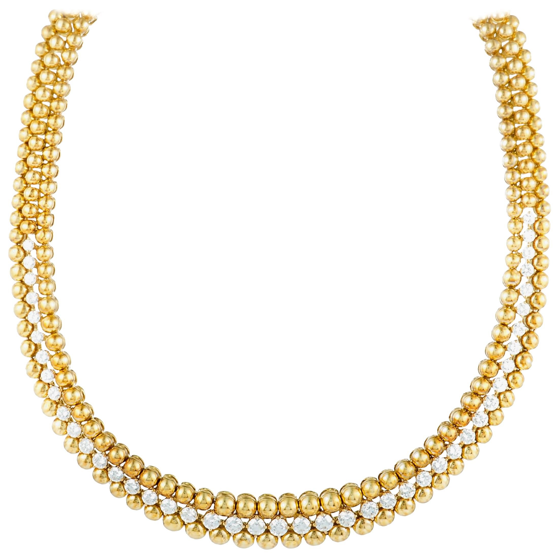 Boucheron Diamond Yellow Gold Choker Necklace