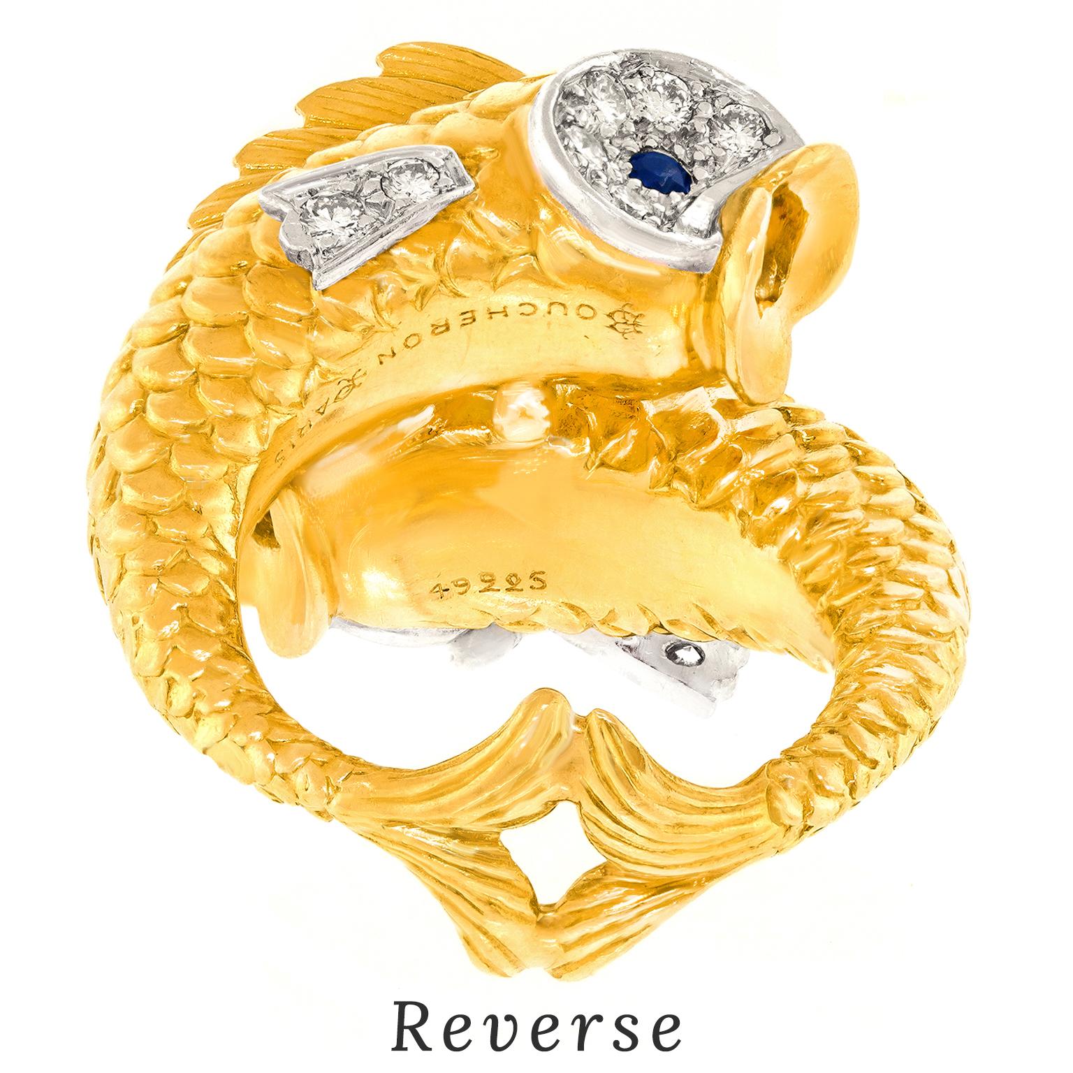 Boucheron Double Fish Ring Sixties 6