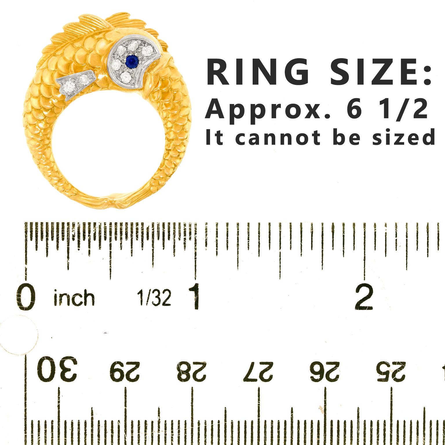 Boucheron Double Fish Ring Sixties 1