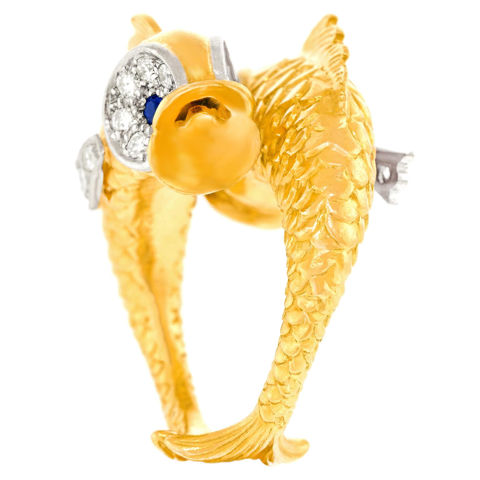 Boucheron Double Fish Ring Sixties 3