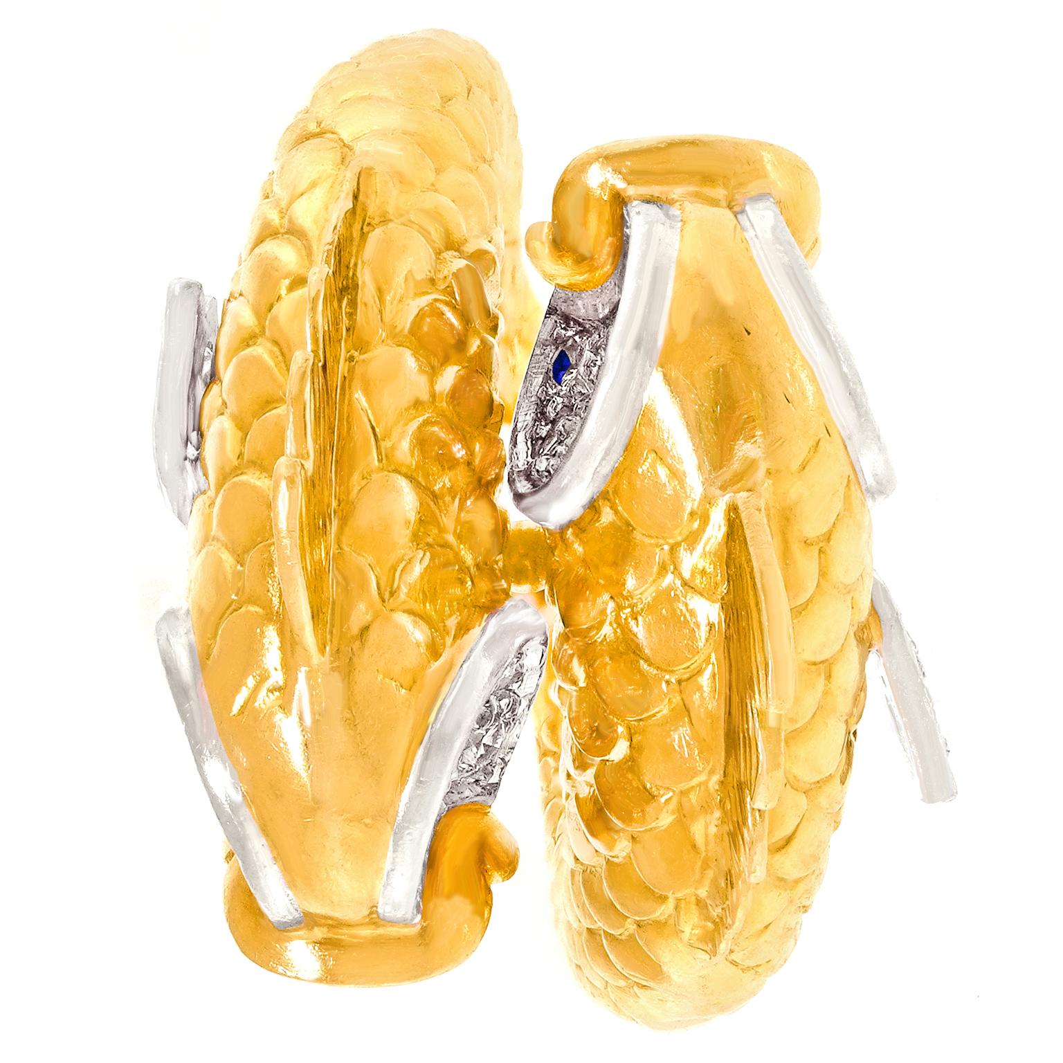 Boucheron Double Fish Ring Sixties 4