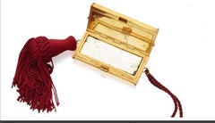 Boucheron Ebony and 18 Karat Gold and Sapphire Compact or Vanity Box