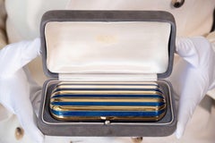 Boucheron Minaudière en émail et or 18k Signée Vintage Box