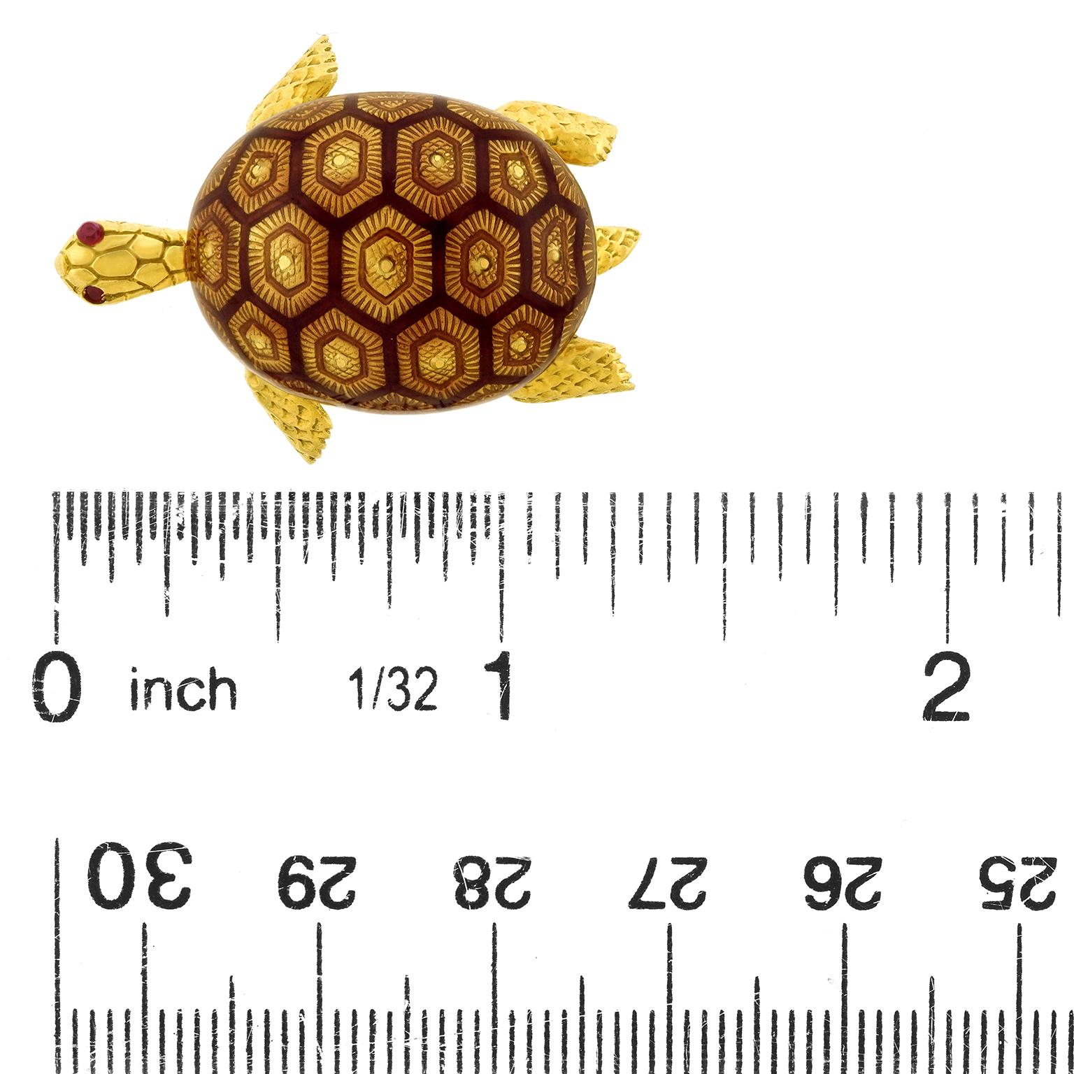 Broche Terrapin émaillée Boucheron en vente 2