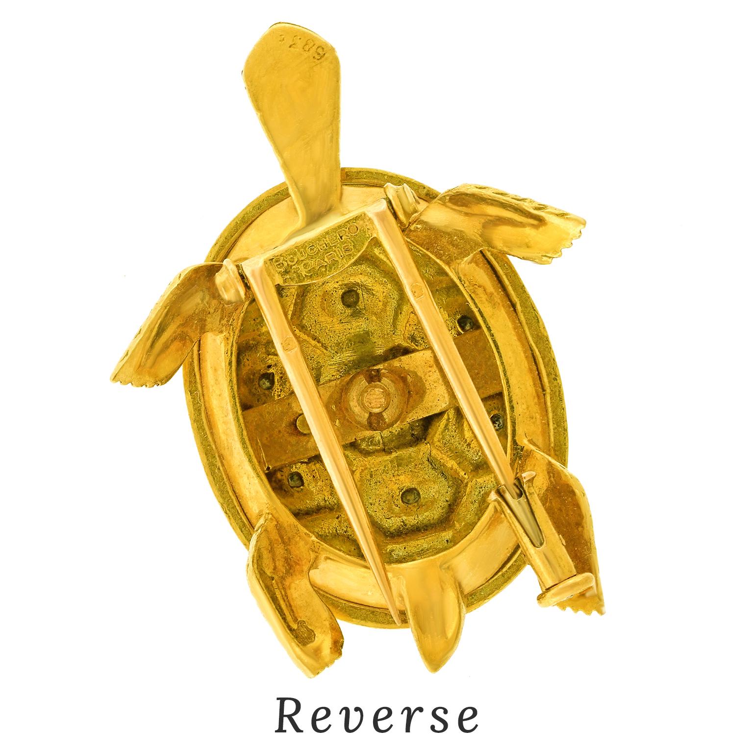 Broche Terrapin émaillée Boucheron en vente 3