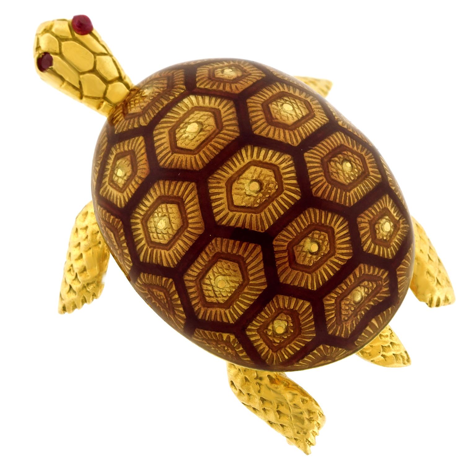 Broche Terrapin émaillée Boucheron en vente 4