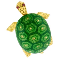 Broche Terrapin émaillée Boucheron