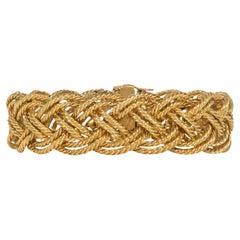 Boucheron, France 1950s Woven Gold Rope Bracelet of Nautical Knot Design