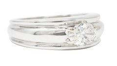 Boucheron French 0.70 Carat Diamond 18 Karat White Gold Axelle Engagement Ring