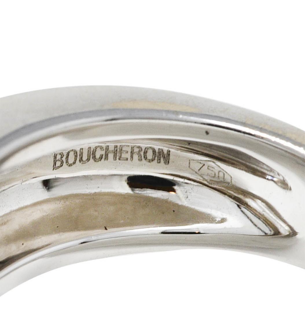 Contemporary Boucheron French 0.70 Carat Diamond 18 Karat White Gold Axelle Engagement Ring