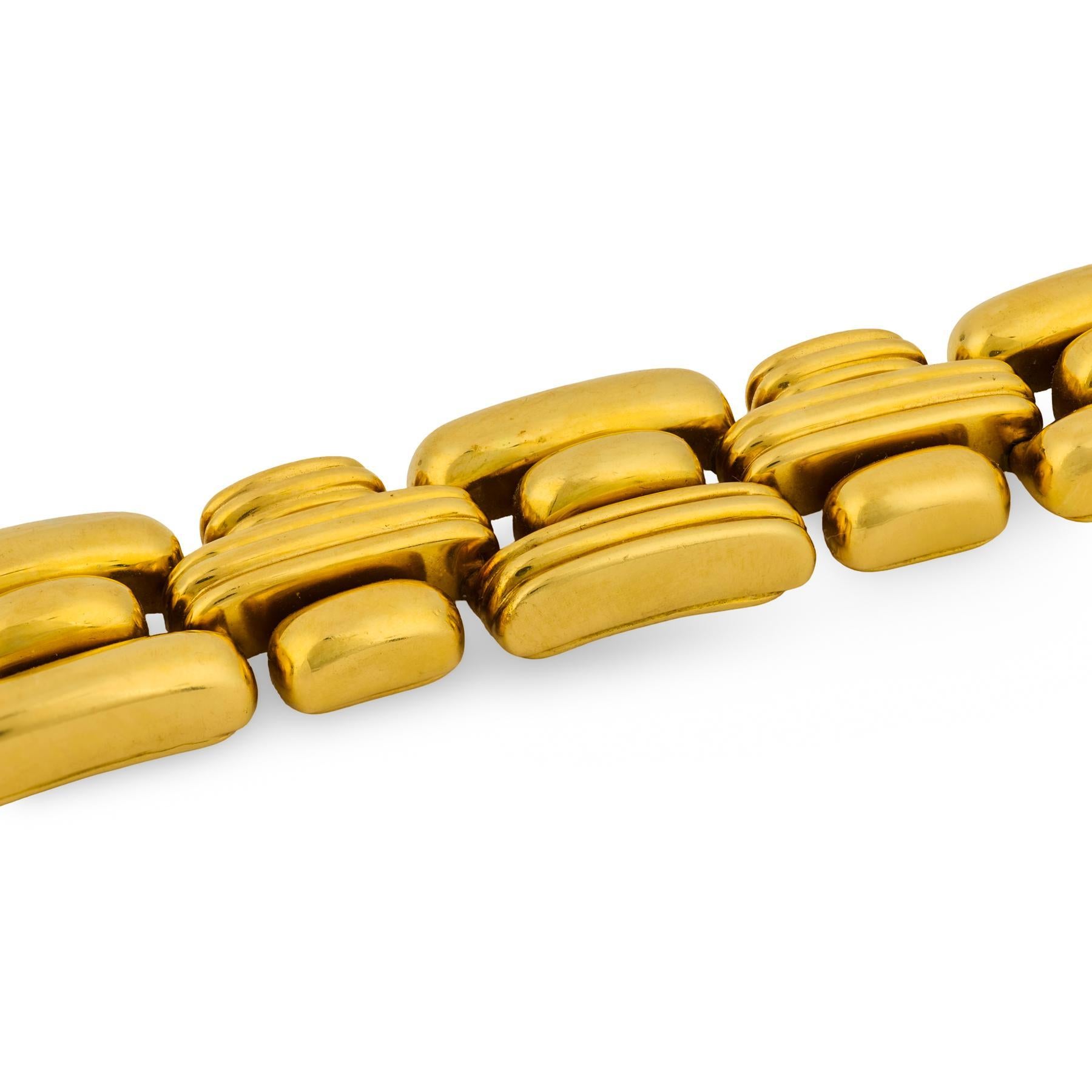 Boucheron French 18k Gelbgold Gliederarmband Damen im Angebot