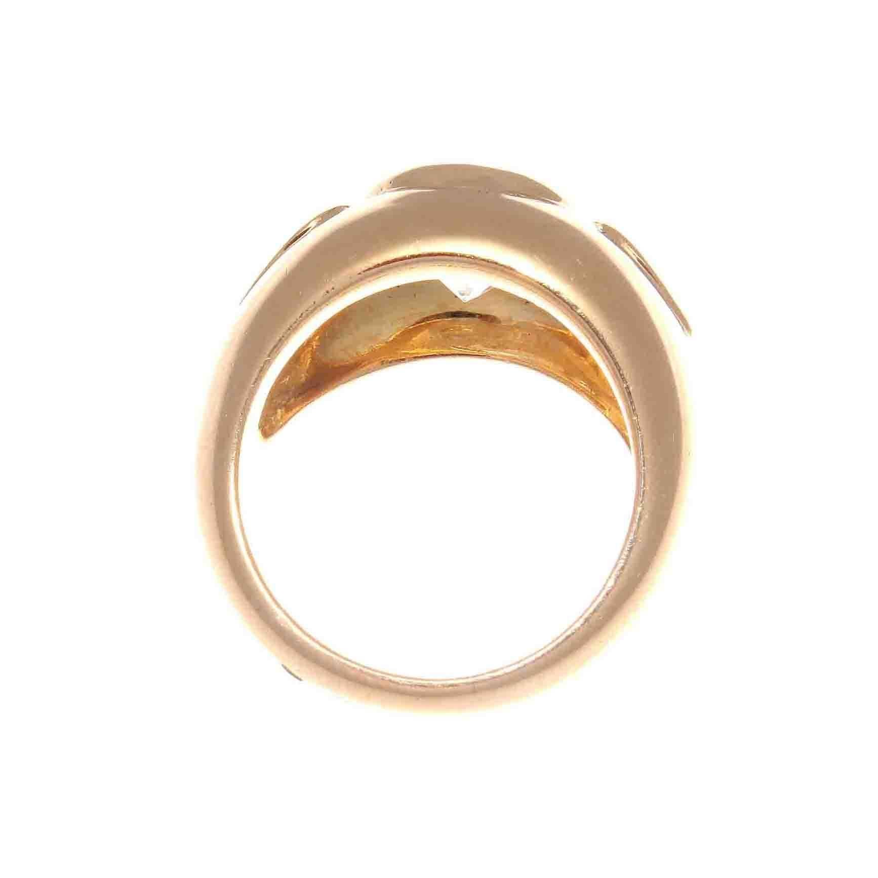 Women's Boucheron GIA 3.01 Carat E VS2 Diamond Gold Gypsy Ring