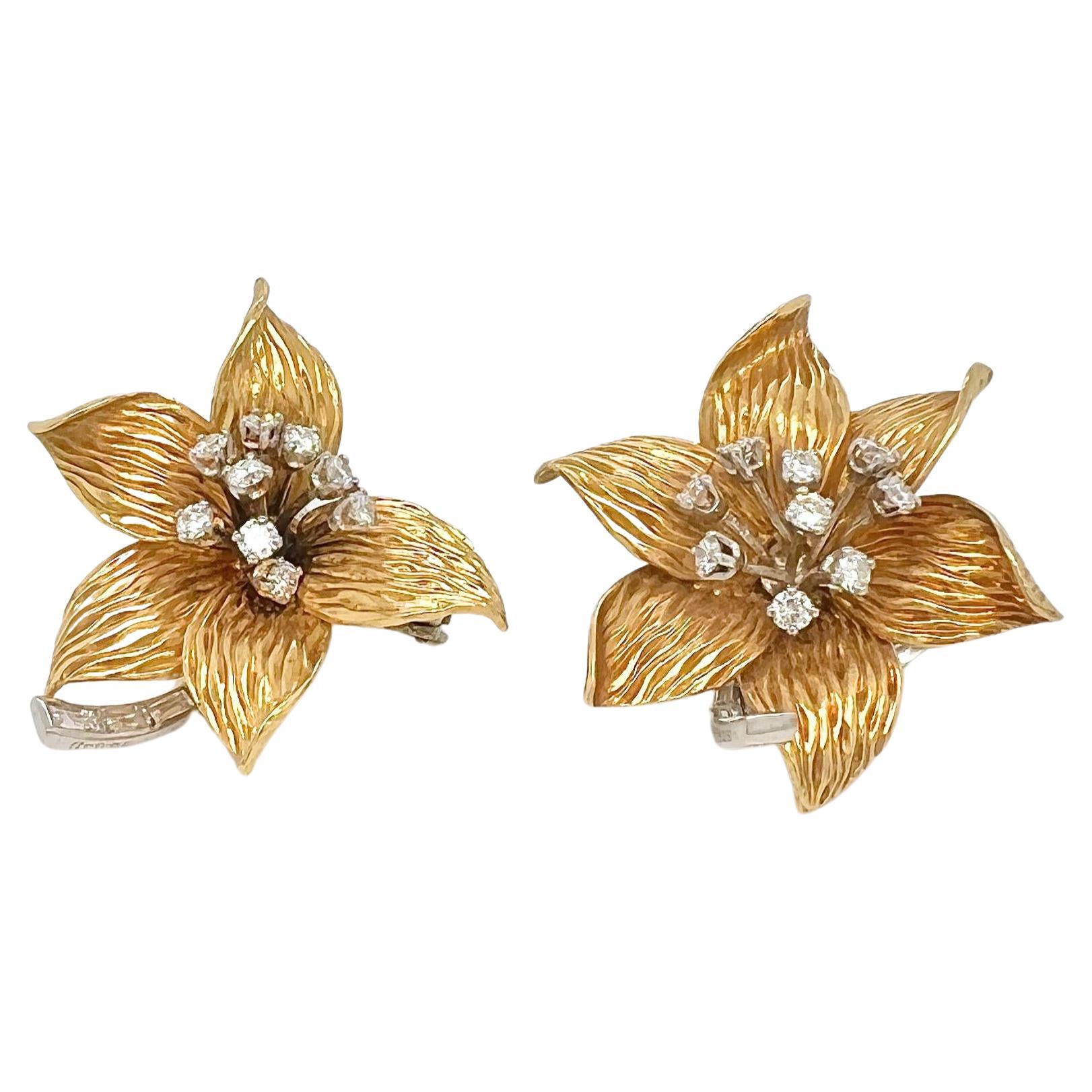 Orecchini a clip in oro e diamanti Boucheron