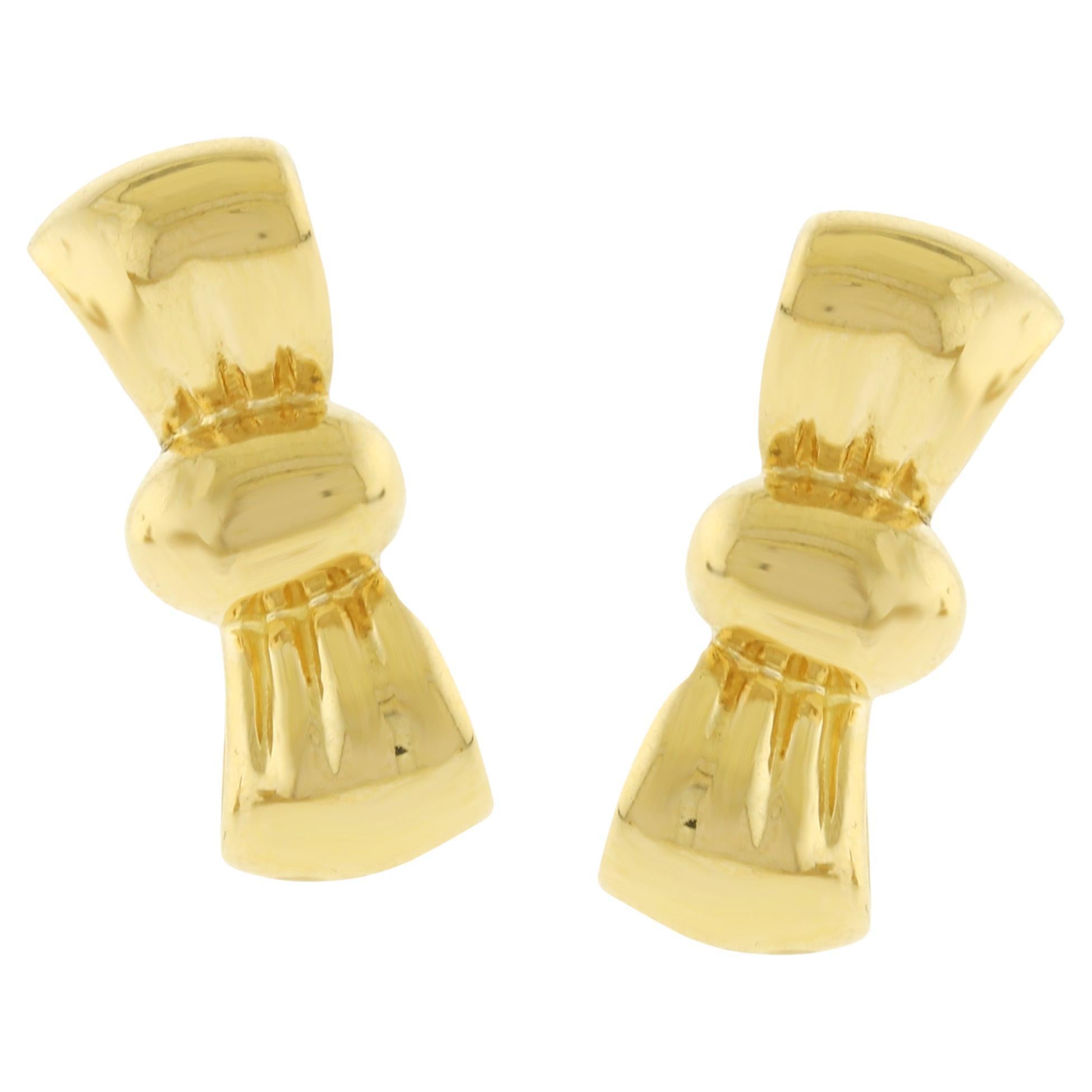 Orecchini con fiocco in oro di Boucheron in vendita