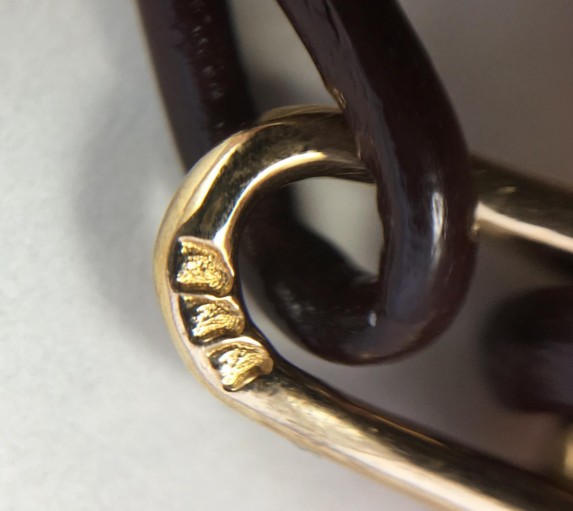 Women's or Men's Boucheron Gold Leather 'Nautilus' Necklace For Sale