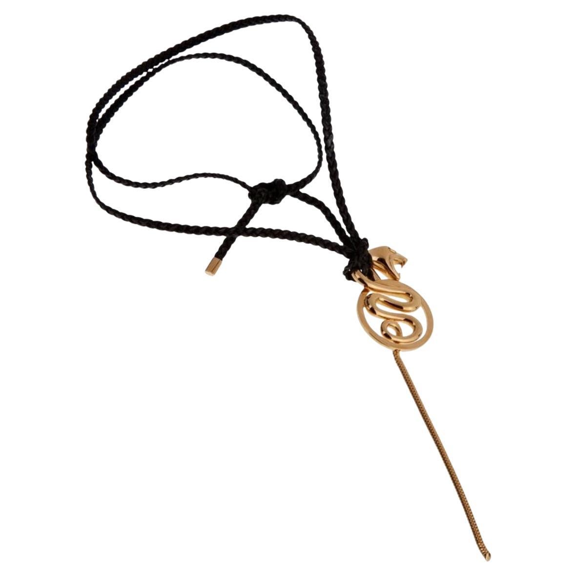 Contemporain Boucheron - Collier serpent en or et corde de soie en vente