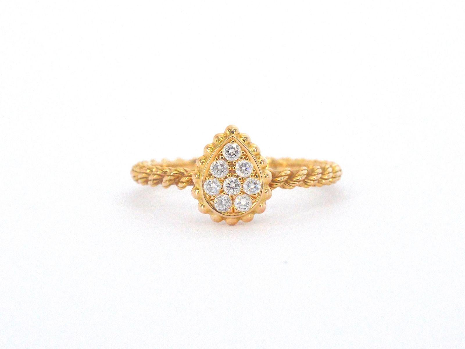 Women's Boucheron - Golden 'Serpent boheme' ring With Diamonds  For Sale
