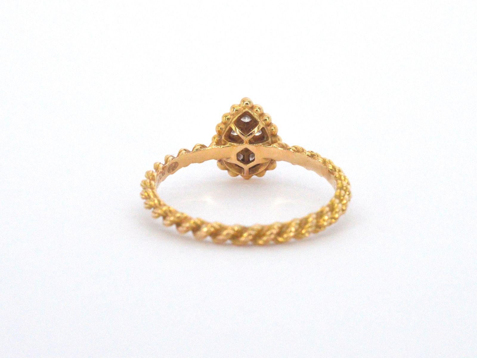 Boucheron - Golden 'Serpent boheme' ring With Diamonds  For Sale 1