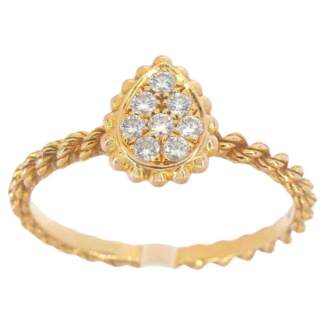 Boucheron - Golden 'Serpent boheme' ring With Diamonds  For Sale