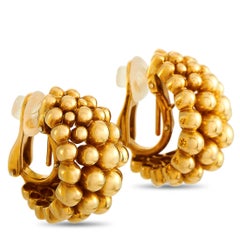 Boucheron Grains de Raisin 18 Karat Yellow Gold Earrings