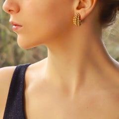 Boucheron 'Grains de Raisin' Bubble Earrings Set in 18k Yellow Gold