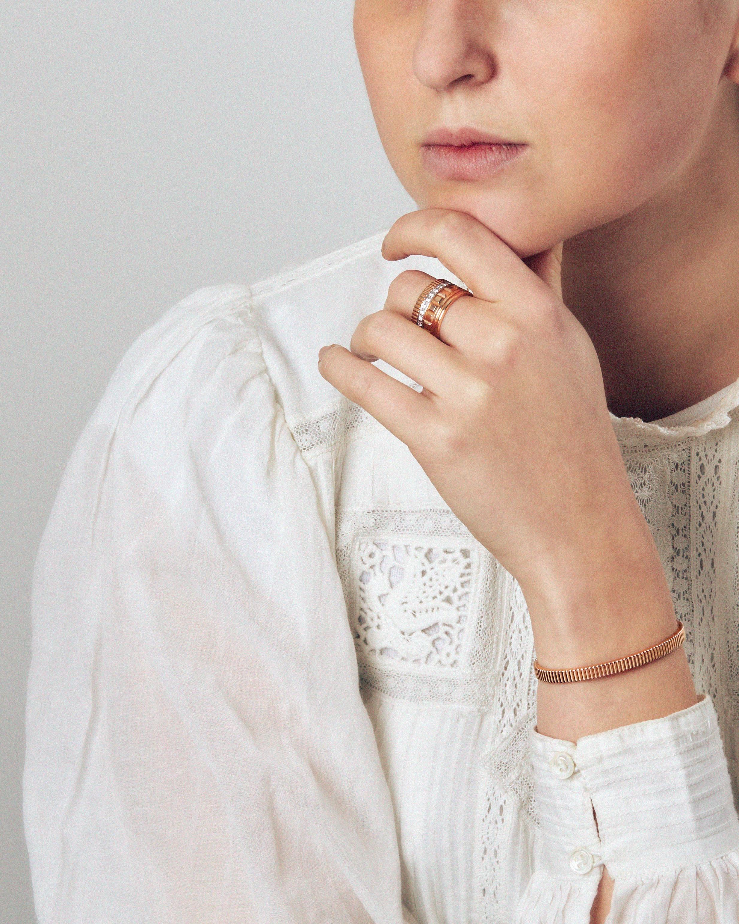 Contemporaneo Boucheron Grograin bracciale in oro rosa in vendita