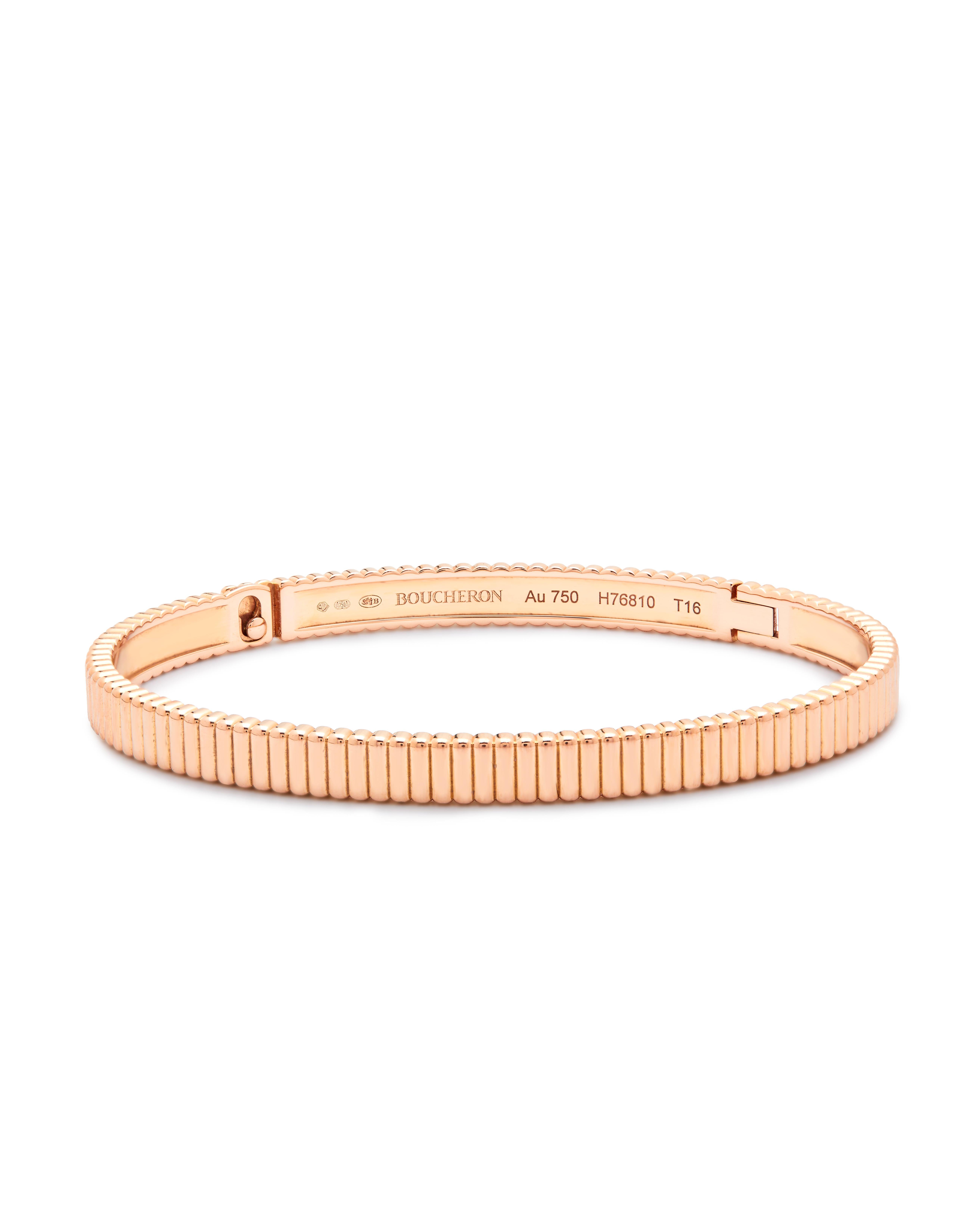 Boucheron Grograin bracciale in oro rosa In condizioni ottime in vendita a Addlestone, GB