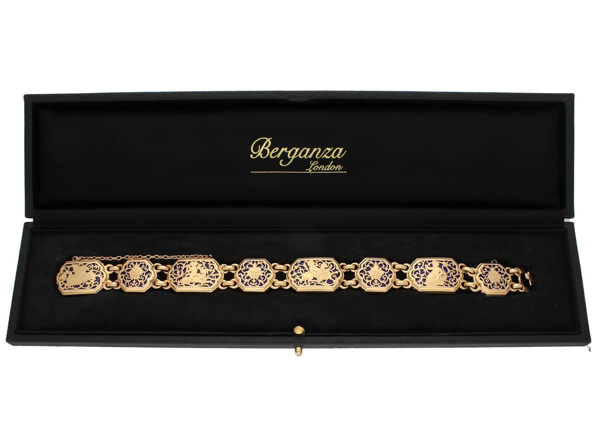 Boucheron Guilloché Enamel Bracelet, French, circa 1890 For Sale 1