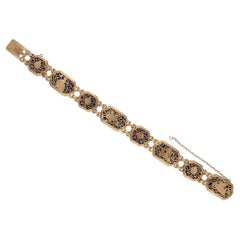 Boucheron Guilloché Enamel Bracelet, French, circa 1890