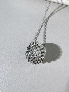 Boucheron Hans the Hedgehog Diamond and Sapphire 18K White Gold Pendant Necklace