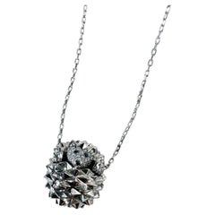 Boucheron Hans the Hedgehog Diamond and Sapphire 18K White Gold Pendant Necklace