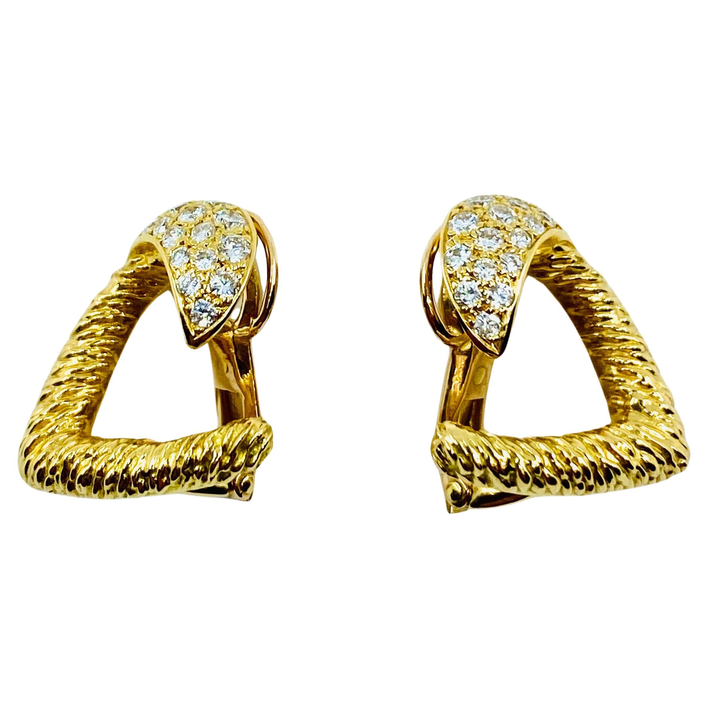 Boucheron Heart Earrings Diamond 18k Gold For Sale 2