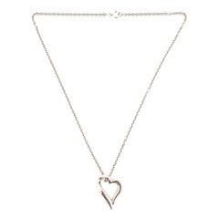 Boucheron Heart Pendant Necklace 18 Karat White Gold