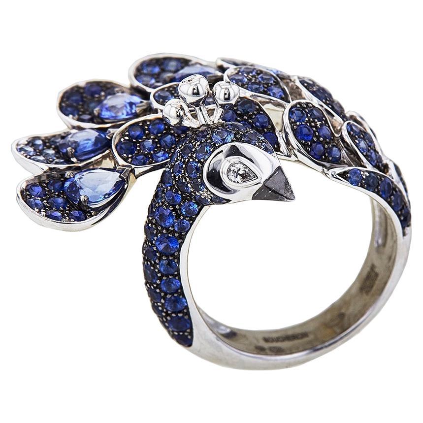 Boucheron 'Héra' White Gold Sapphire and Diamond Ring