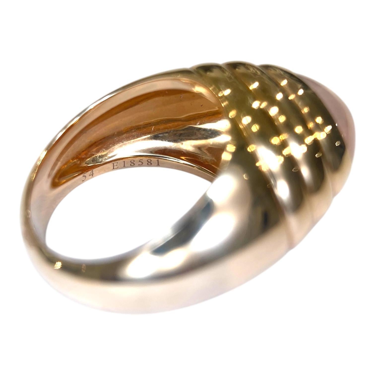Anello Boucheron Jaipur in oro rosa 18 carati al quarzo rosa in vendita 3