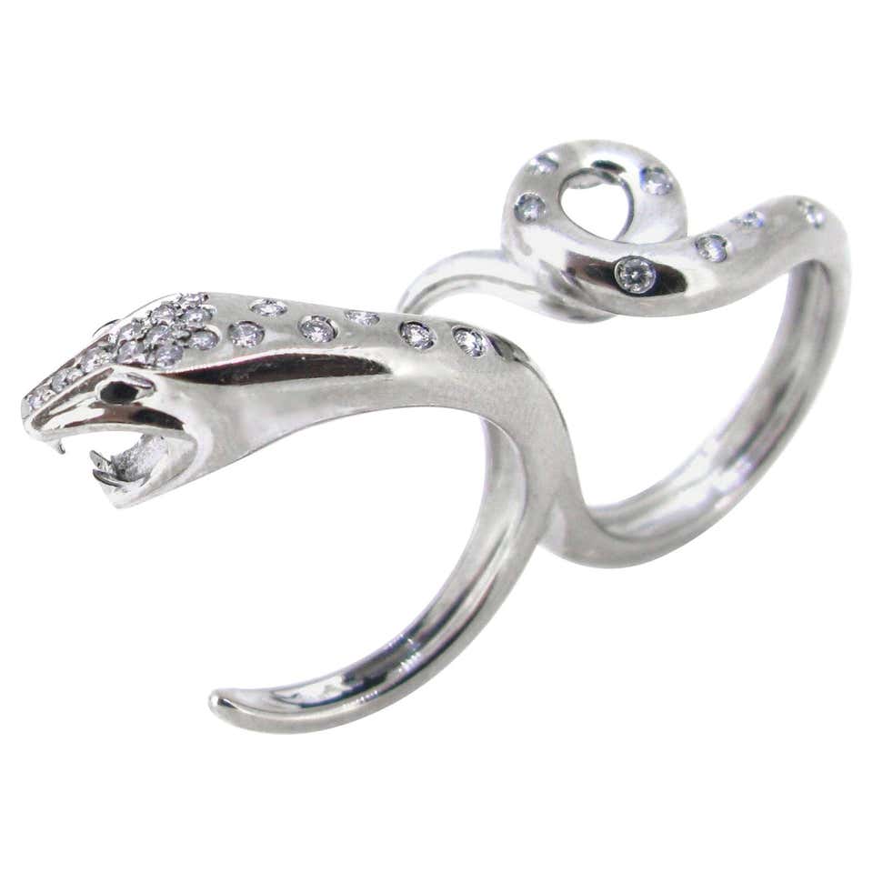 Kaa Color Rings Contemporary Damiani Paradise Collection Paved White Gold Diamond Dome ...
