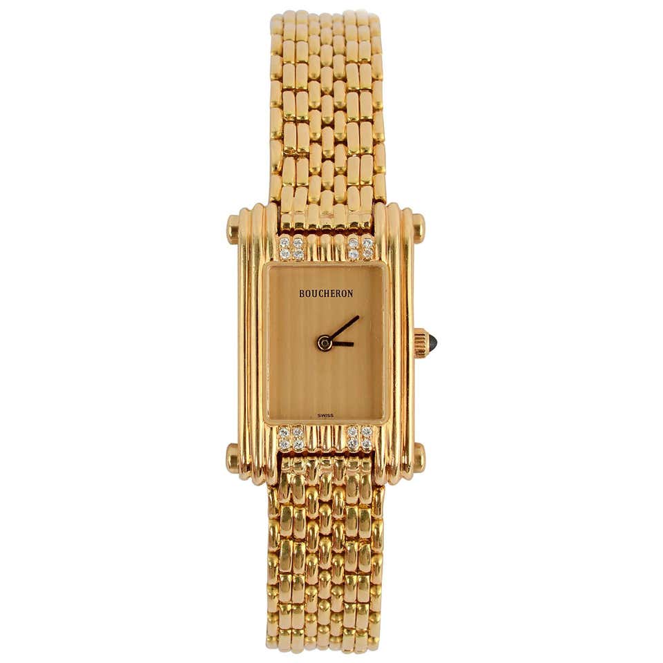 Baume and Mercier Ladies Yellow Gold Manual Wristwatch For Sale at 1stDibs