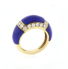 Boucheron Lapis and Diamond Ring