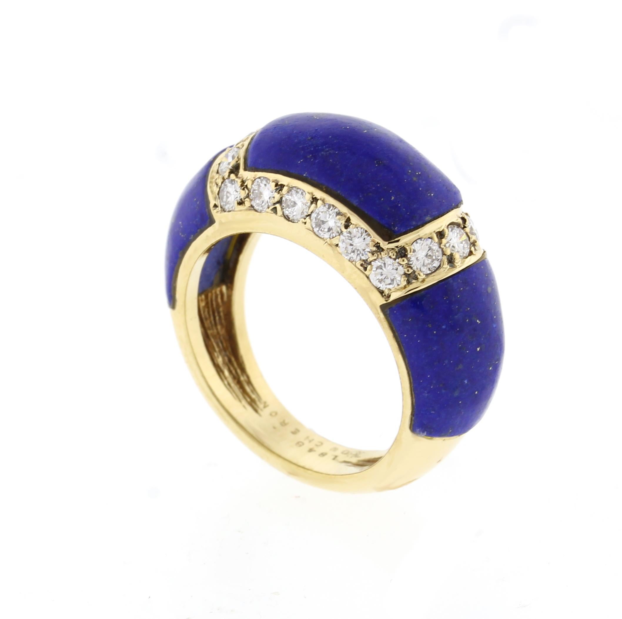 Boucheron Lapis and Diamond Ring In Excellent Condition In Bethesda, MD
