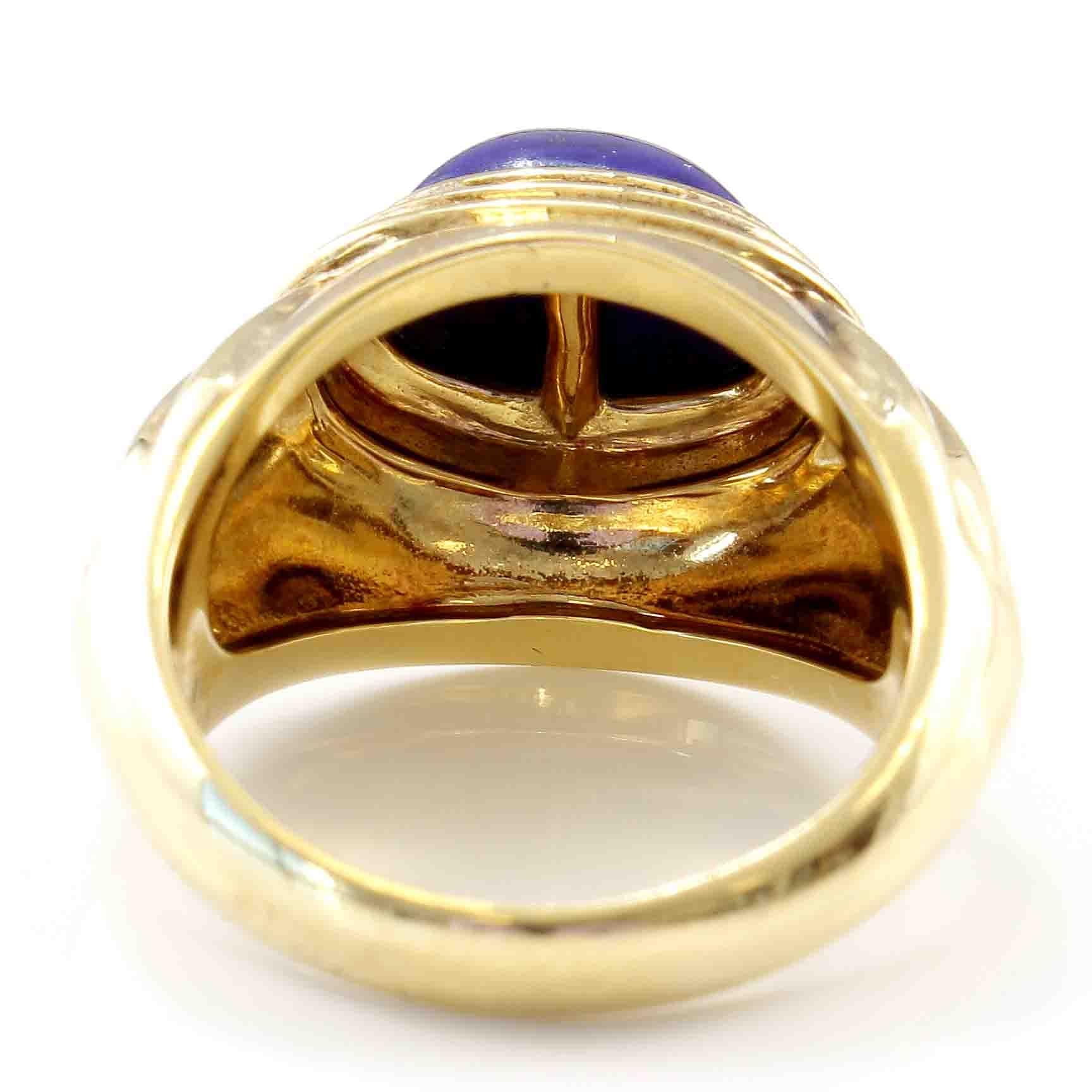 Women's Boucheron Lapis Gold Dome Ring